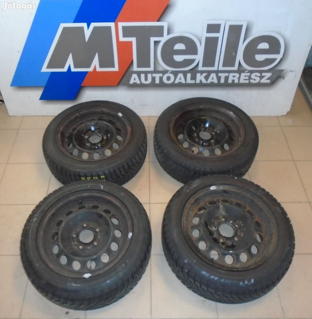 ÁR/DB! [GYÁRI HASZNÁLT] BMW - ACÉLFELNI GARNITÚRA 16" TÉLI GUMIKKAL -